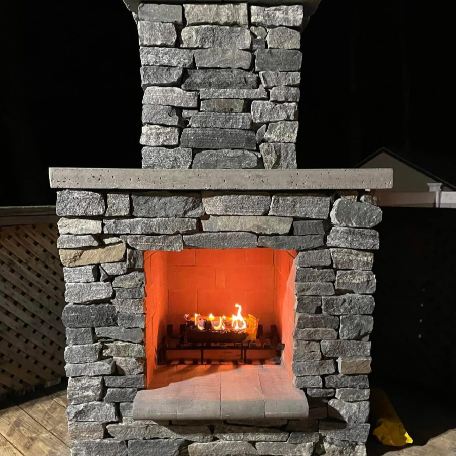 patio fireplace construction in ri 137